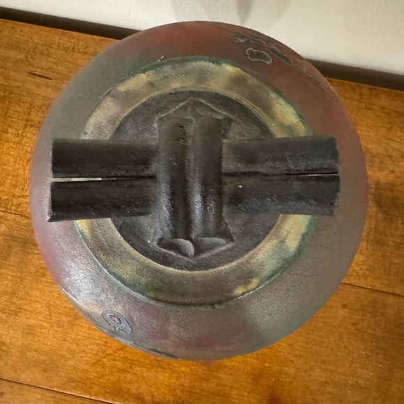 Signed Larged Raku Dream Jar Wishing pot - john okson melkonian - Picture 3 of 12